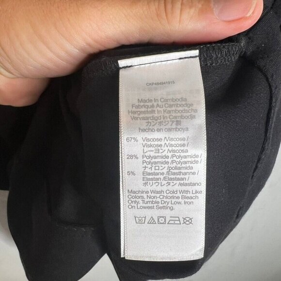 Madewell $62 Cutaway Button Front Vest in Ponte Black Size M NR336 - Picture 7 of 8